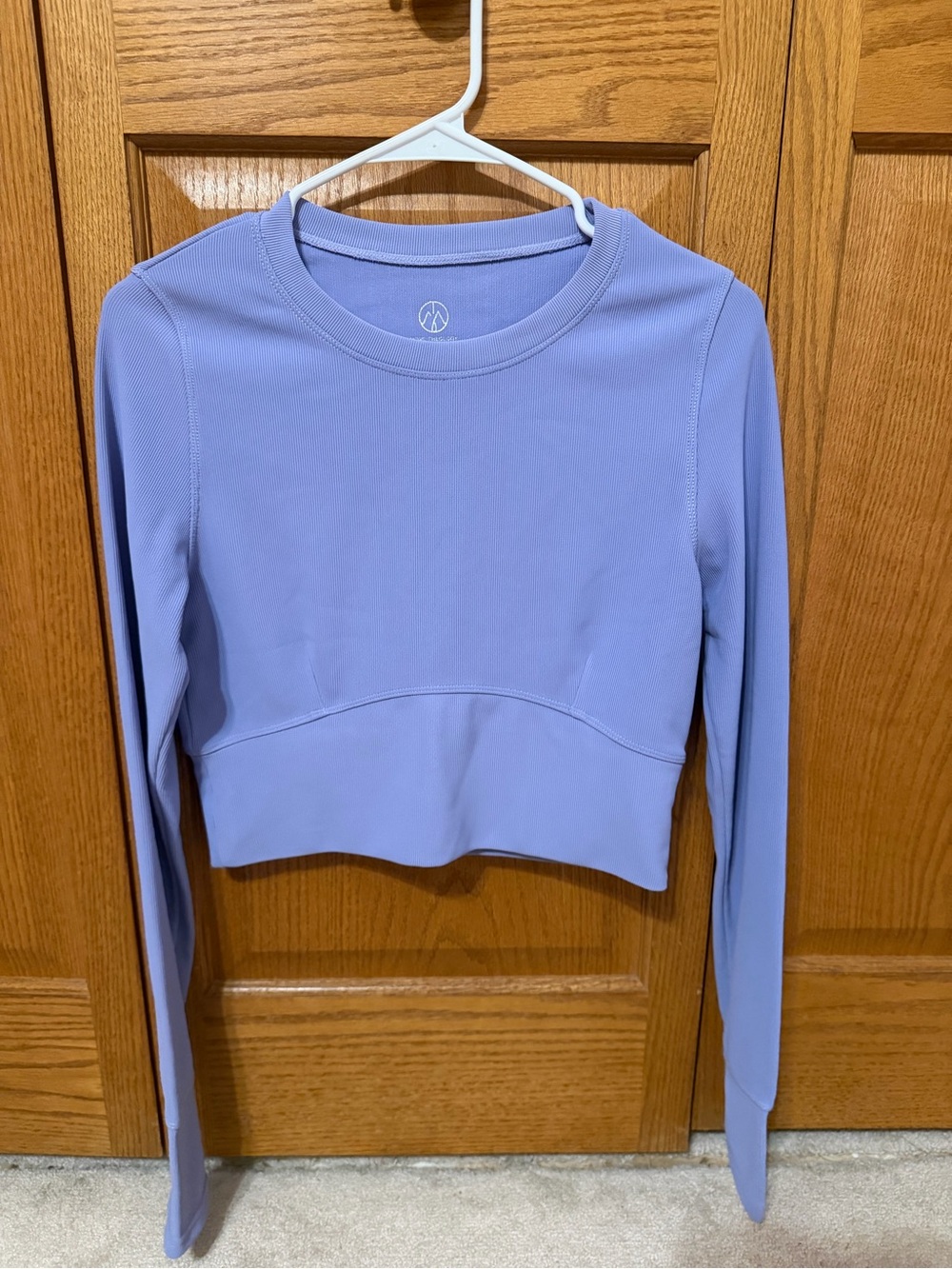 lululemon athletica Cropped Long-Sleeve Top in Lavender